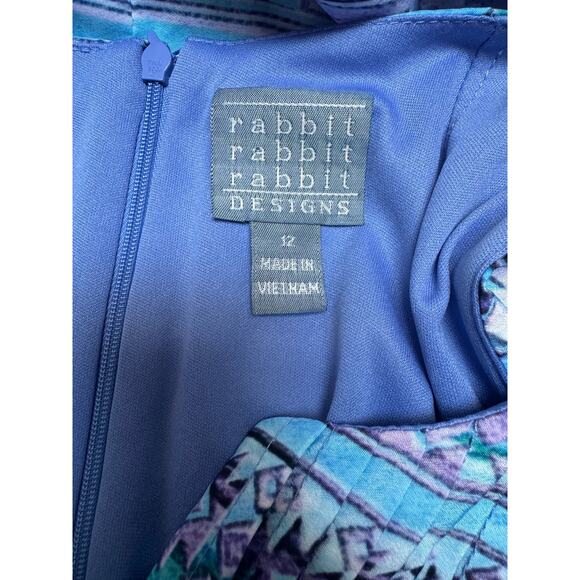 Rabbit Rabbit Rabbit Designs Women's Aztec Print Dress, Size 12 - Picture 7 of 8